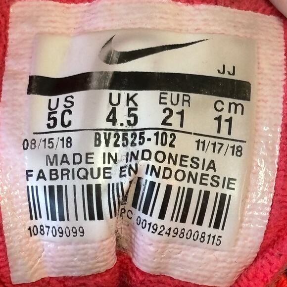 NIKE Speed Turf Leather Baby Toddler Unisex Red Orbit 5C - Picture 3 of 9